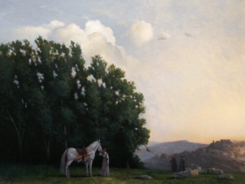 Cheval de cendres, huile sur châssis entoilé (81 x 60 cm).